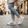 Adidasi dama casual albi cu roz CL2312 N13-3